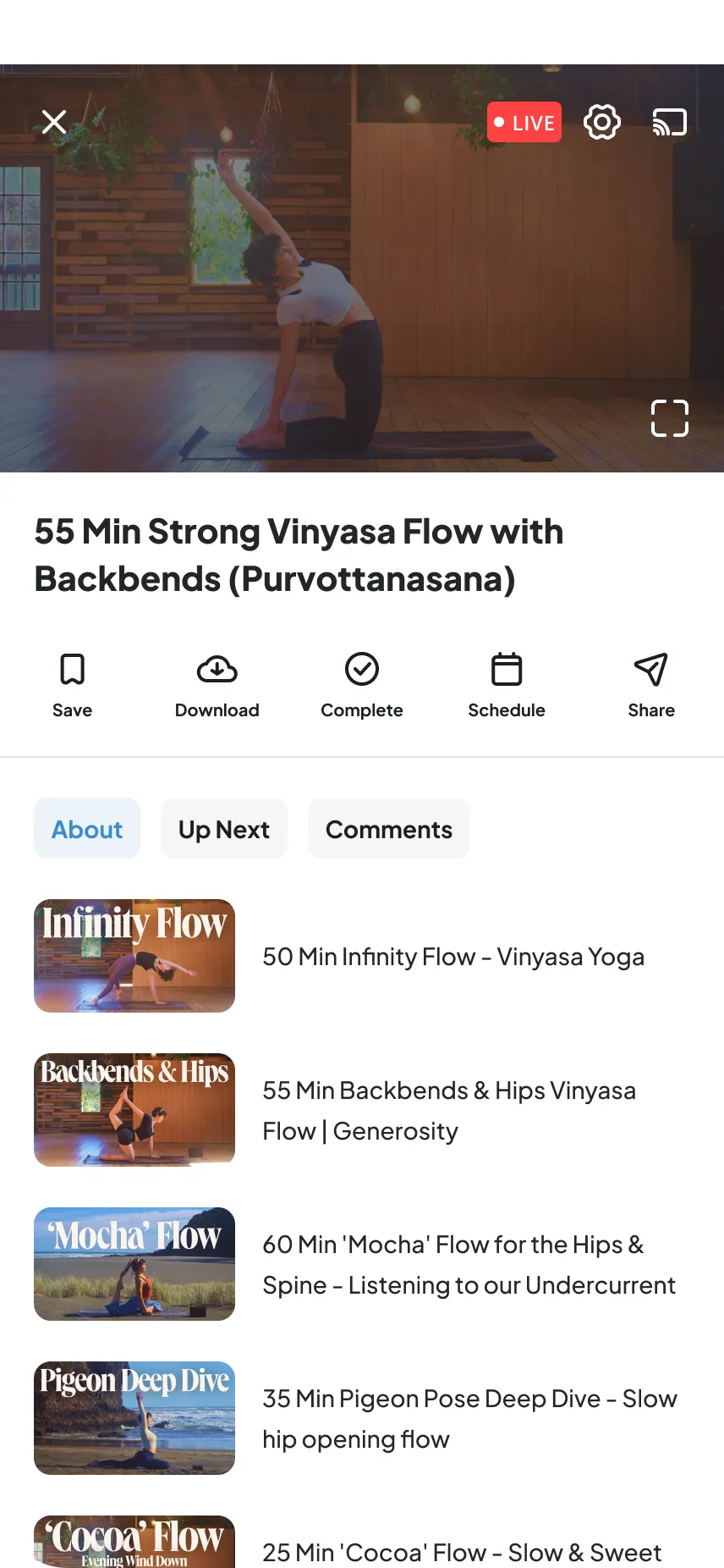 Livestreaming interface